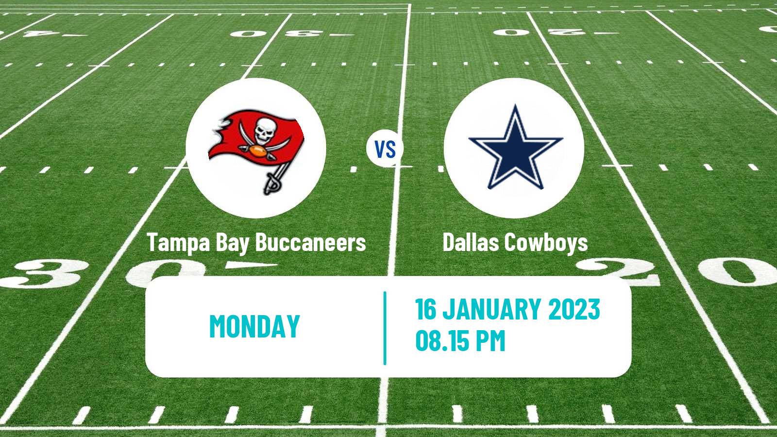 American football NFL Tampa Bay Buccaneers - Dallas Cowboys