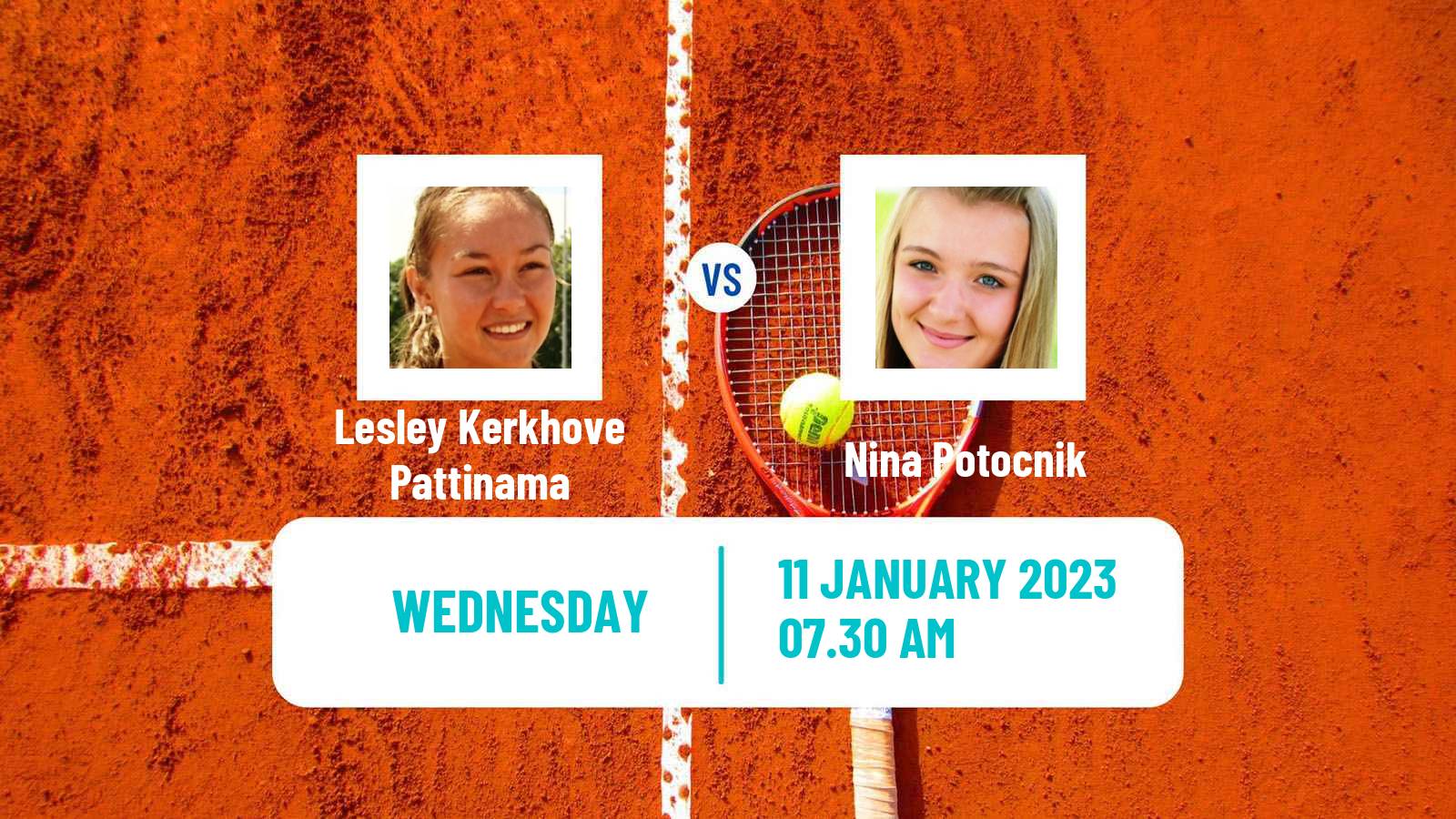 Tennis ITF Tournaments Lesley Kerkhove Pattinama - Nina Potocnik
