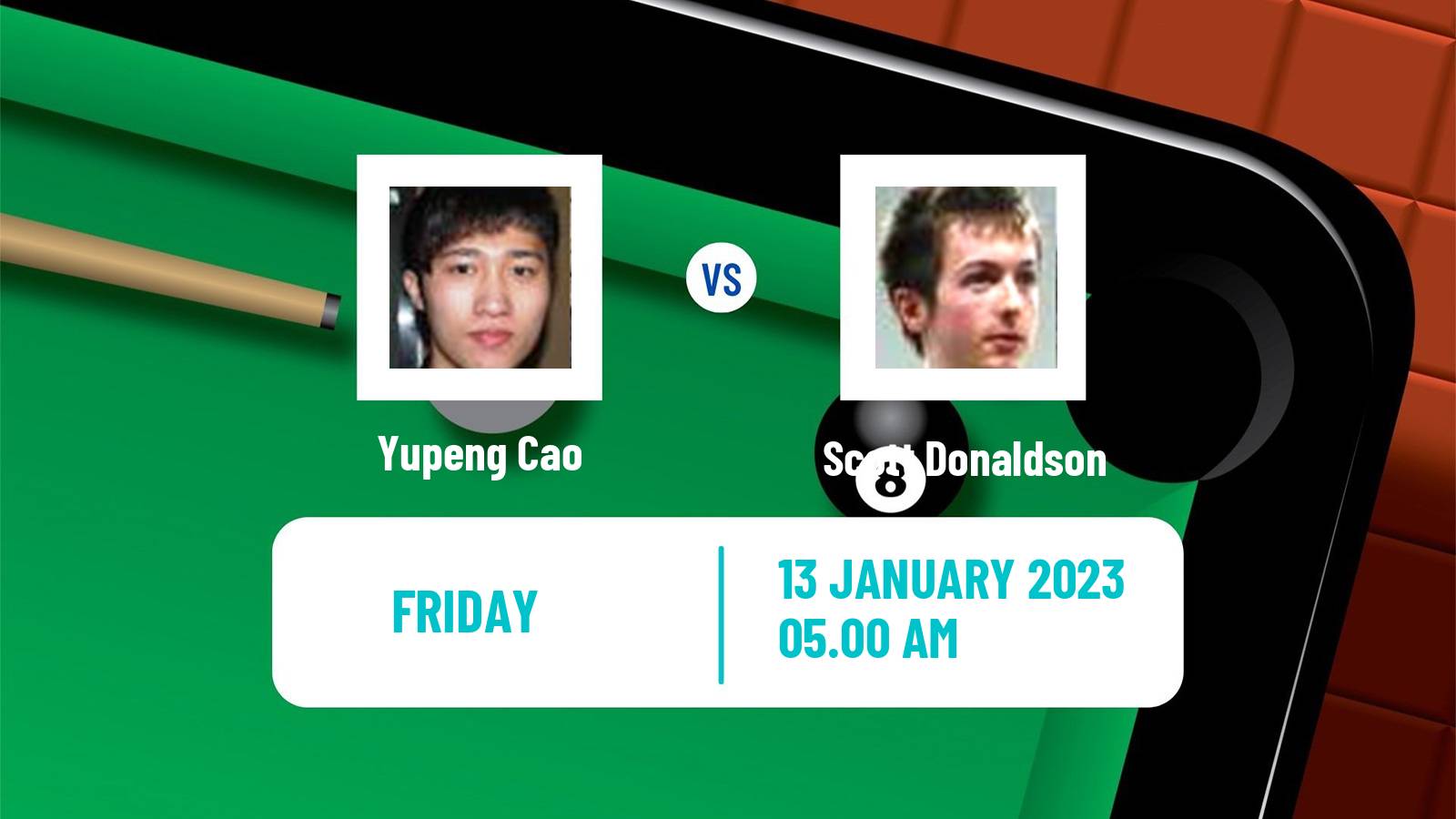 Snooker Snooker Yupeng Cao - Scott Donaldson