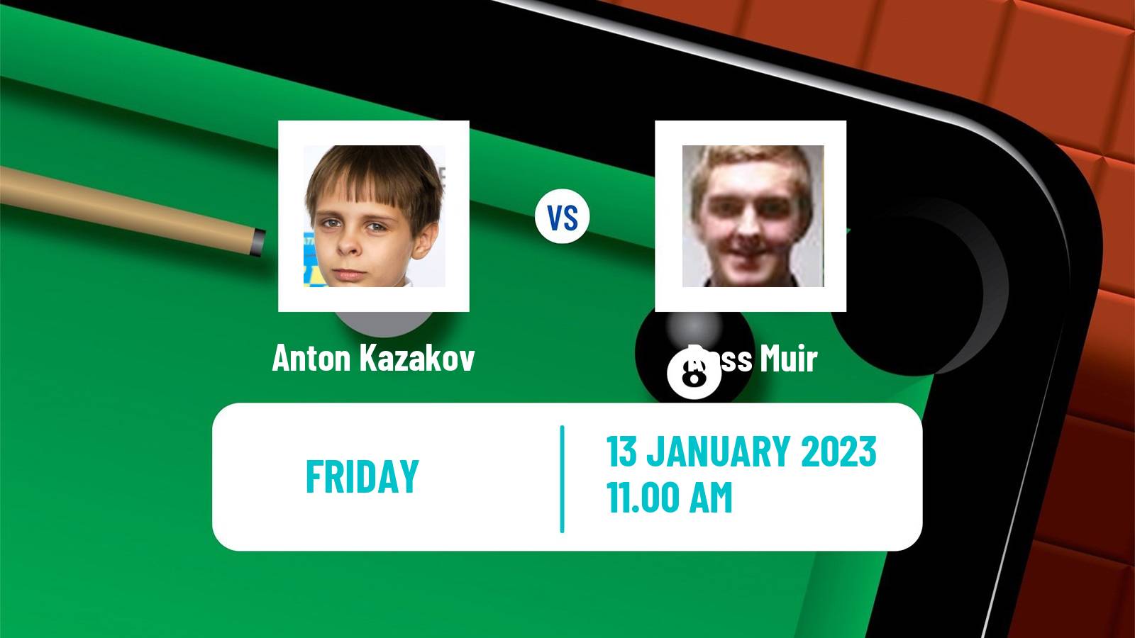 Snooker Snooker Anton Kazakov - Ross Muir