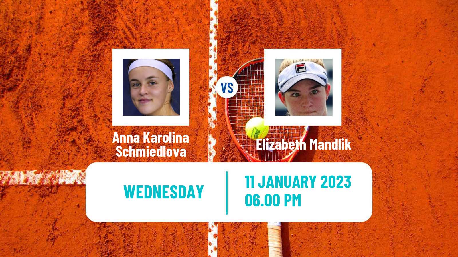 Tennis WTA Australian Open Anna Karolina Schmiedlova - Elizabeth Mandlik