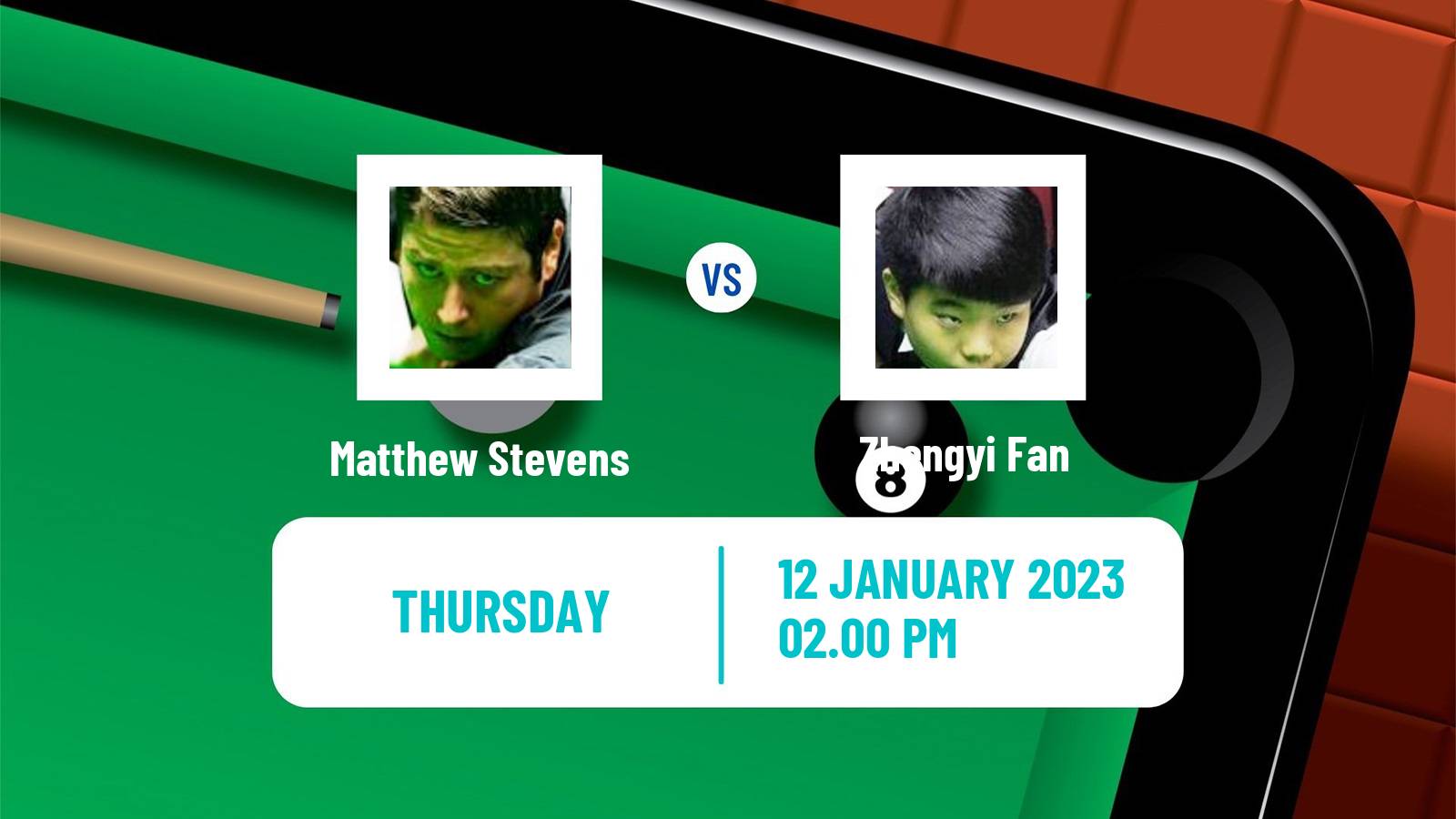 Snooker Snooker Matthew Stevens - Zhengyi Fan