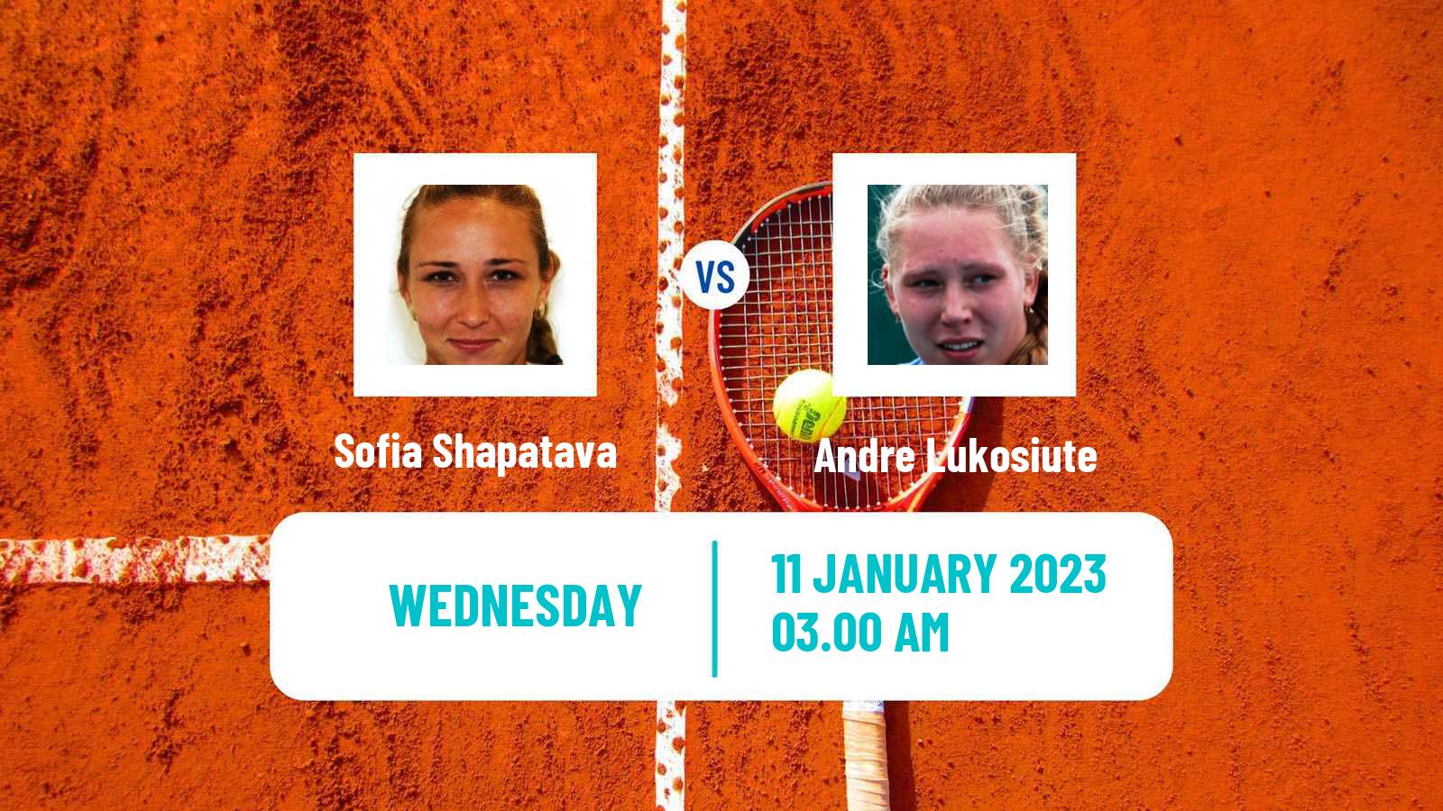 Tennis ITF Tournaments Sofia Shapatava - Andre Lukosiute
