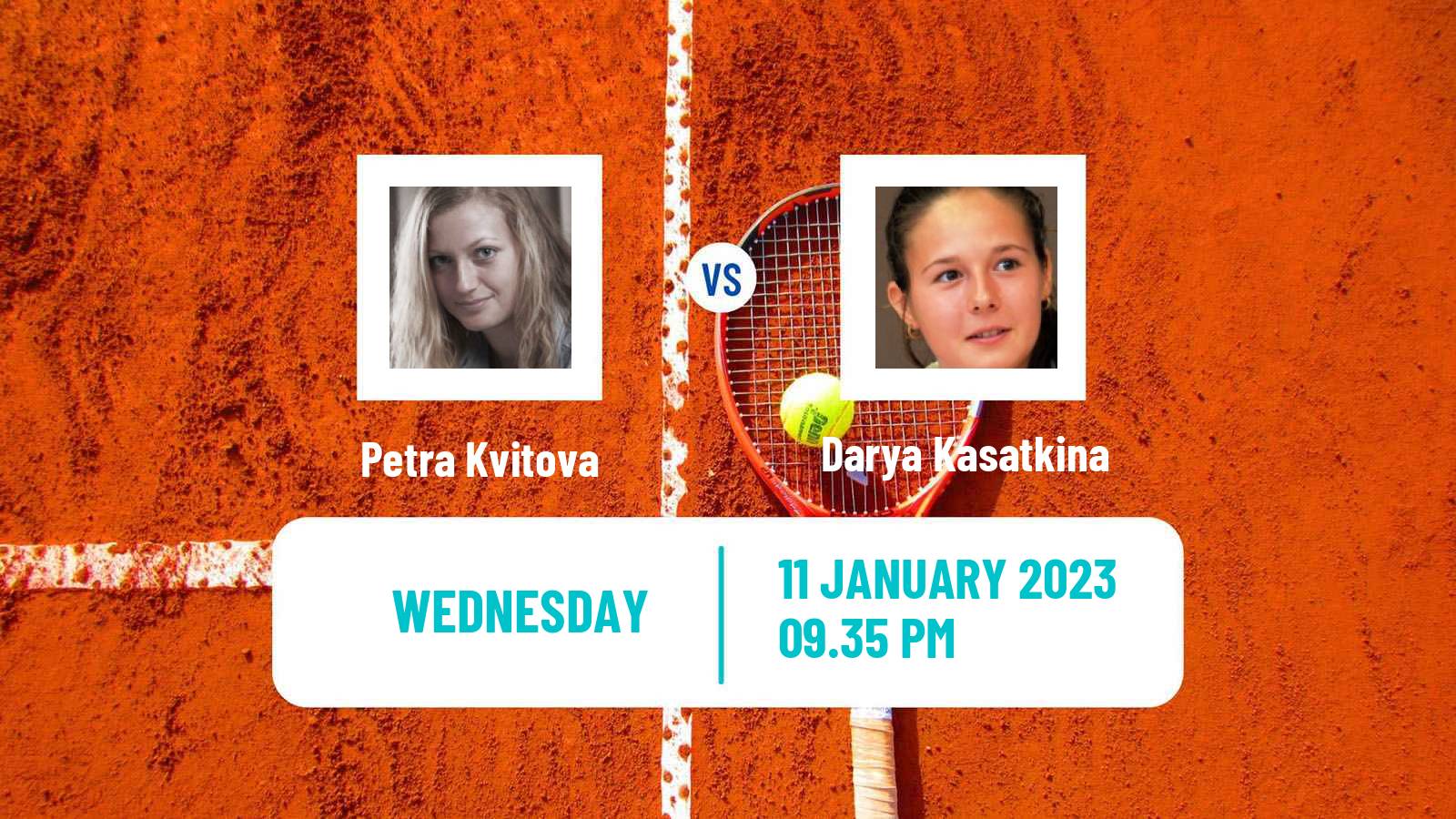 Tennis WTA Adelaide 2 Petra Kvitova - Darya Kasatkina