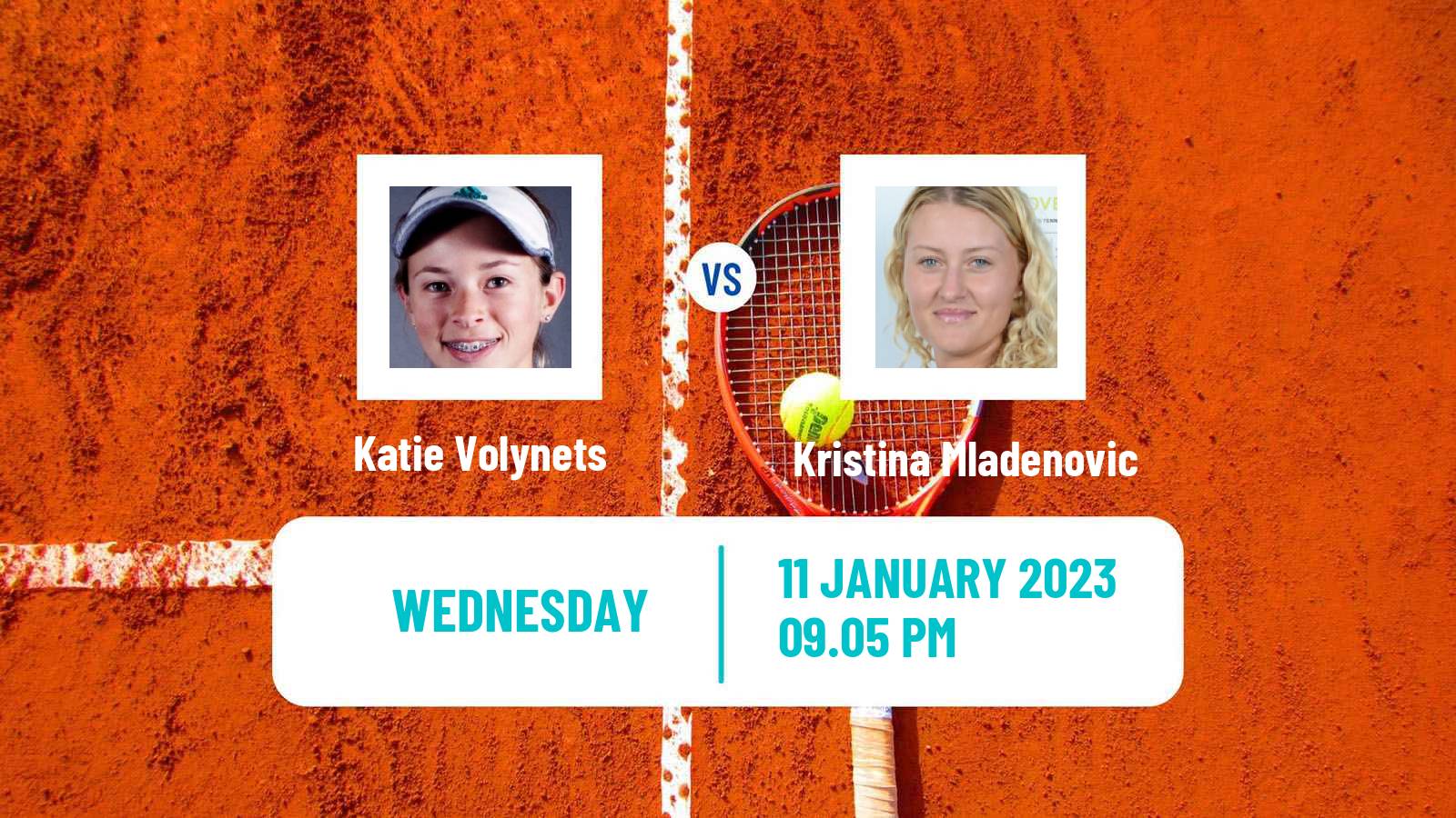 Tennis WTA Australian Open Katie Volynets - Kristina Mladenovic