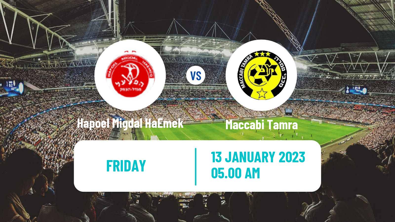 Soccer Israeli Liga Alef North Hapoel Migdal HaEmek - Maccabi Tamra