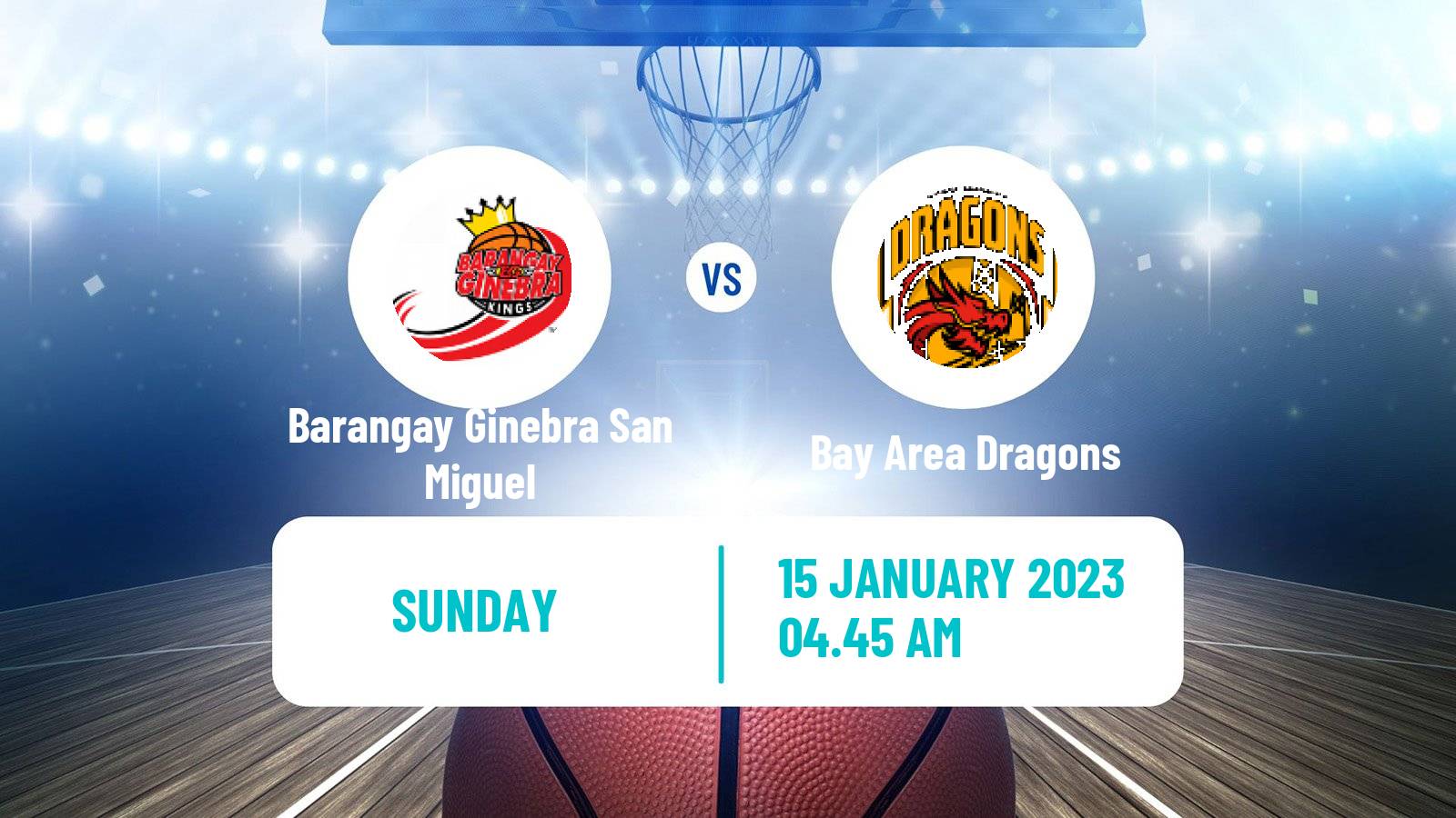 Basketball Philippines - Commissioners Cup Barangay Ginebra San Miguel - Bay Area Dragons