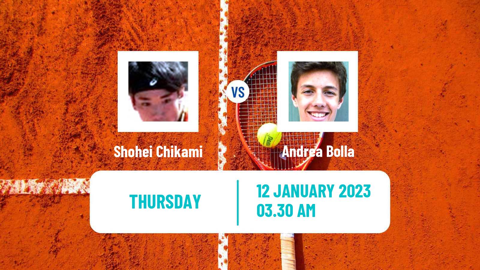 Tennis ITF Tournaments Shohei Chikami - Andrea Bolla