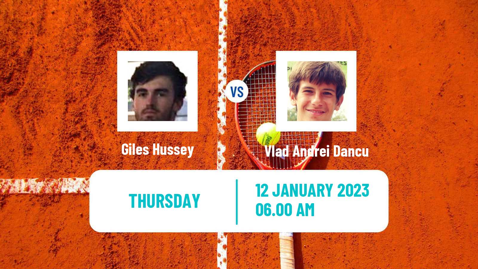 Tennis ITF Tournaments Giles Hussey - Vlad Andrei Dancu