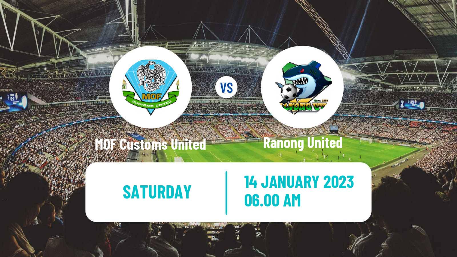 Soccer Thai League 2 MOF Customs United - Ranong United