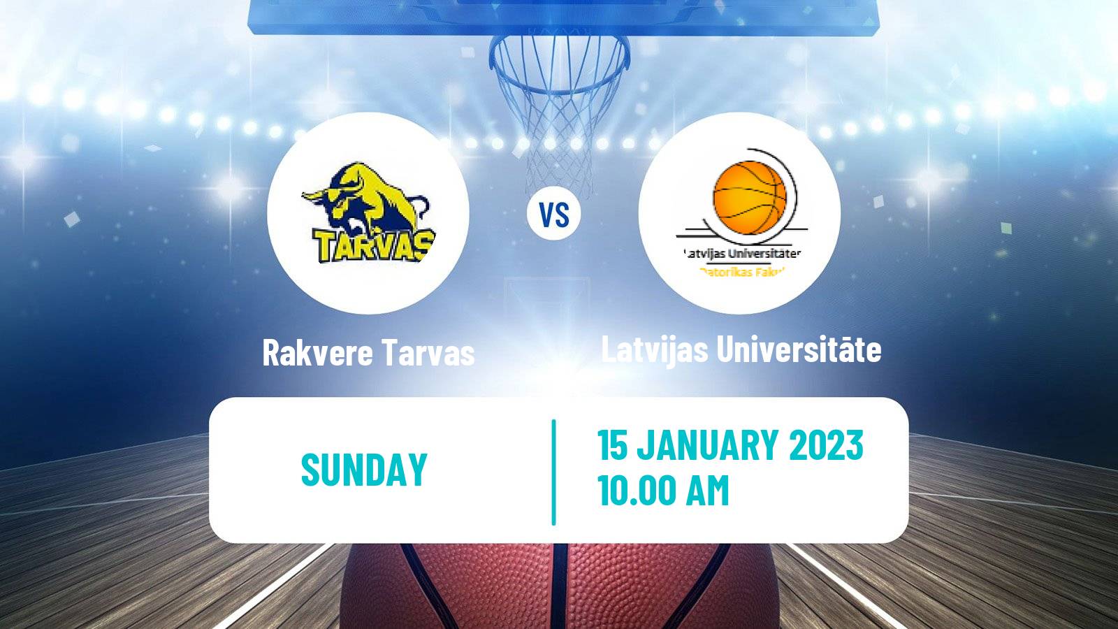 Basketball Estonian–Latvian Basketball League Rakvere Tarvas - Latvijas Universitāte