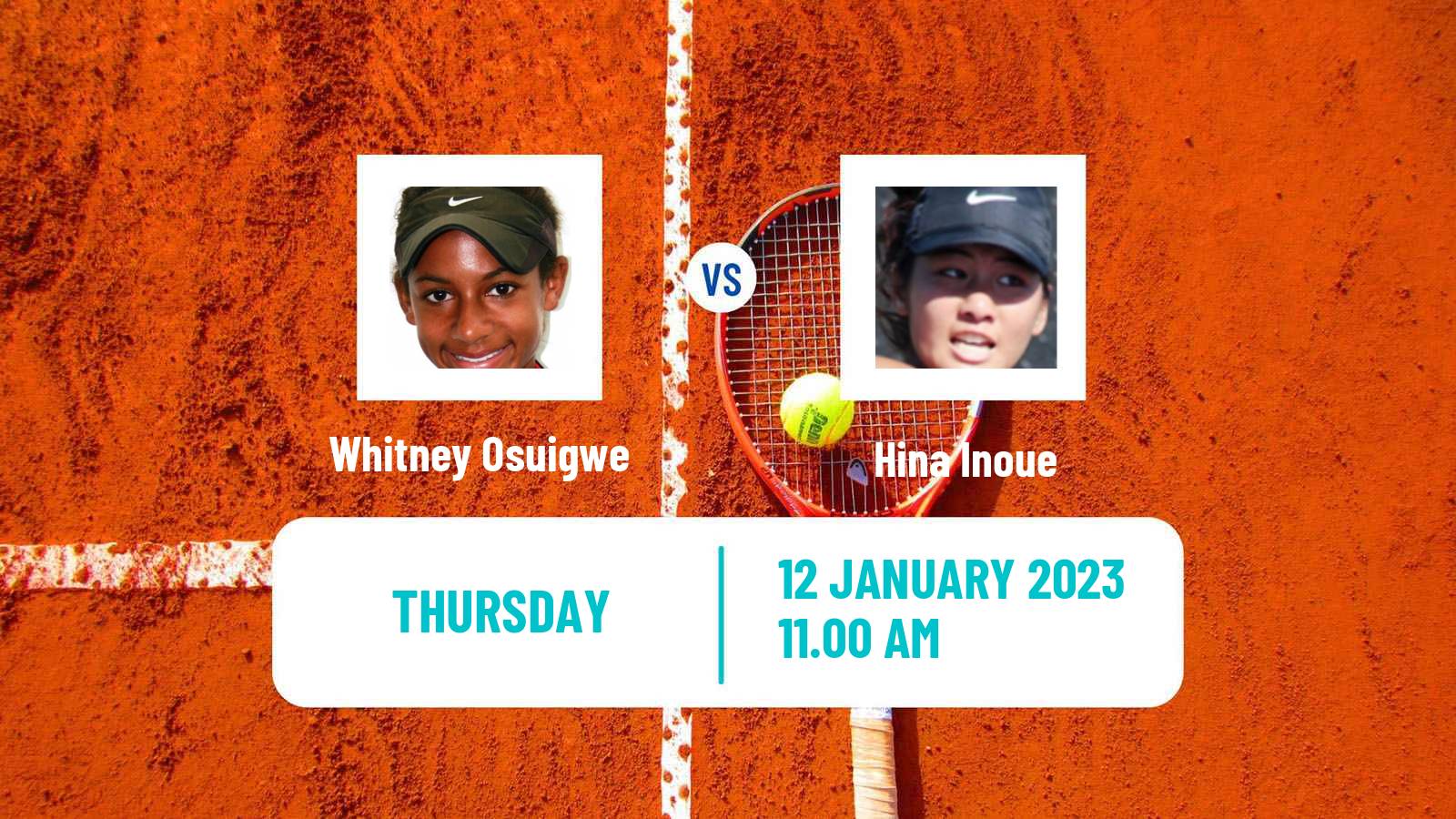 Tennis ITF Tournaments Whitney Osuigwe - Hina Inoue