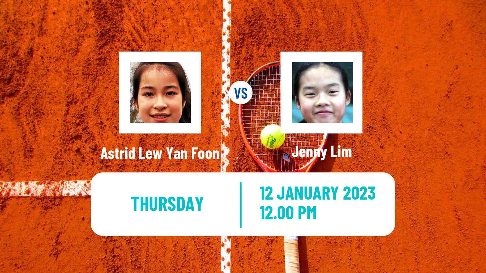 Tennis ITF Tournaments Astrid Lew Yan Foon - Jenny Lim