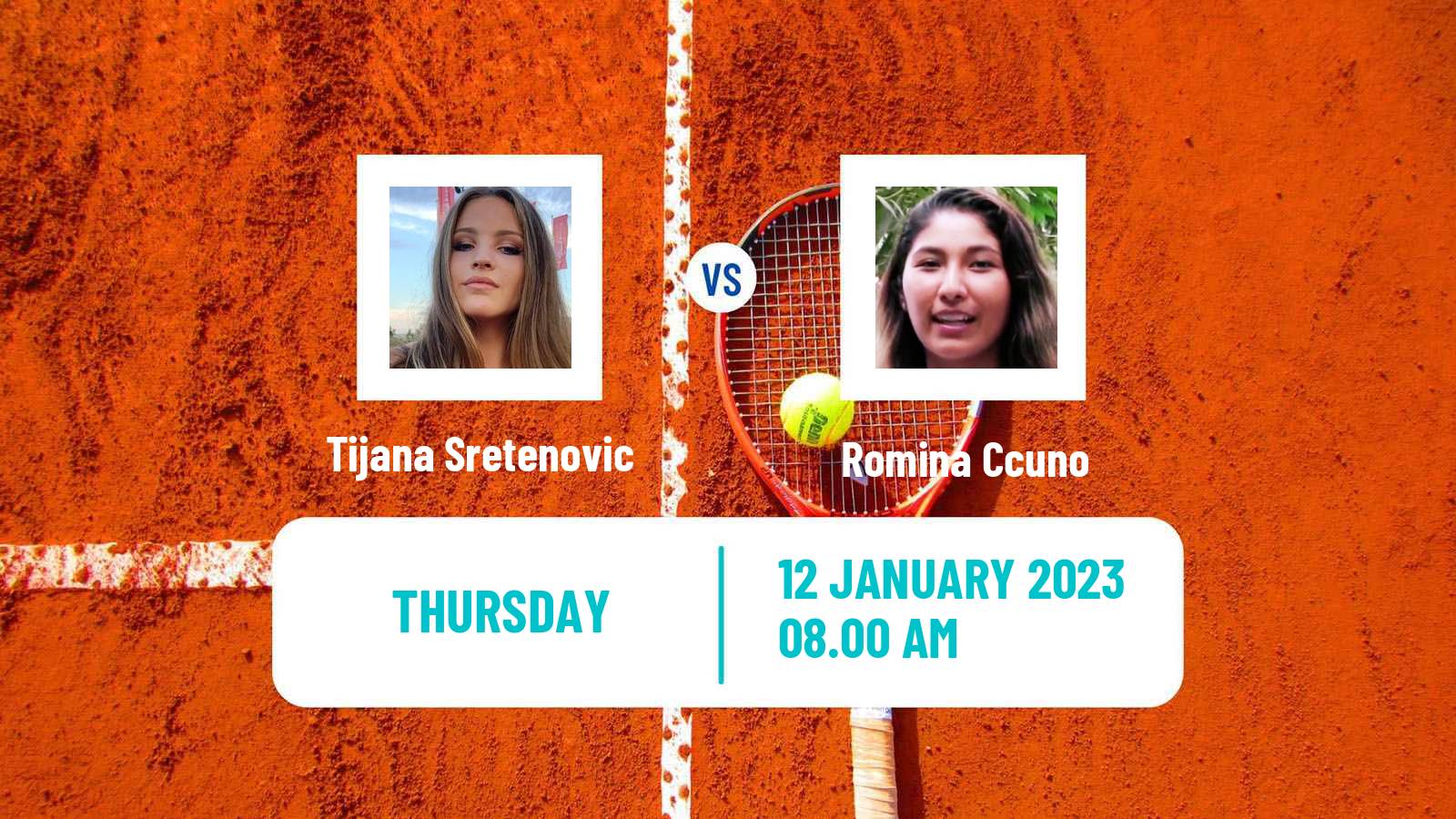 Tennis ITF Tournaments Tijana Sretenovic - Romina Ccuno