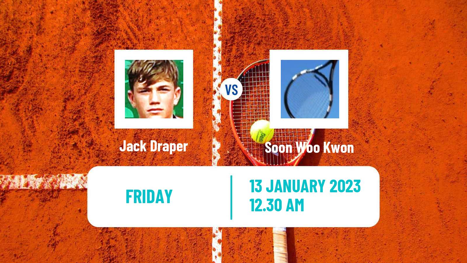 Tennis ATP Adelaide 2 Jack Draper - Soon Woo Kwon