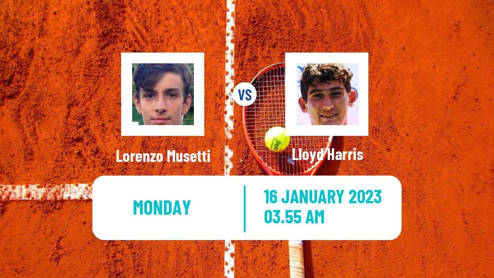 Tennis ATP Australian Open Lorenzo Musetti - Lloyd Harris