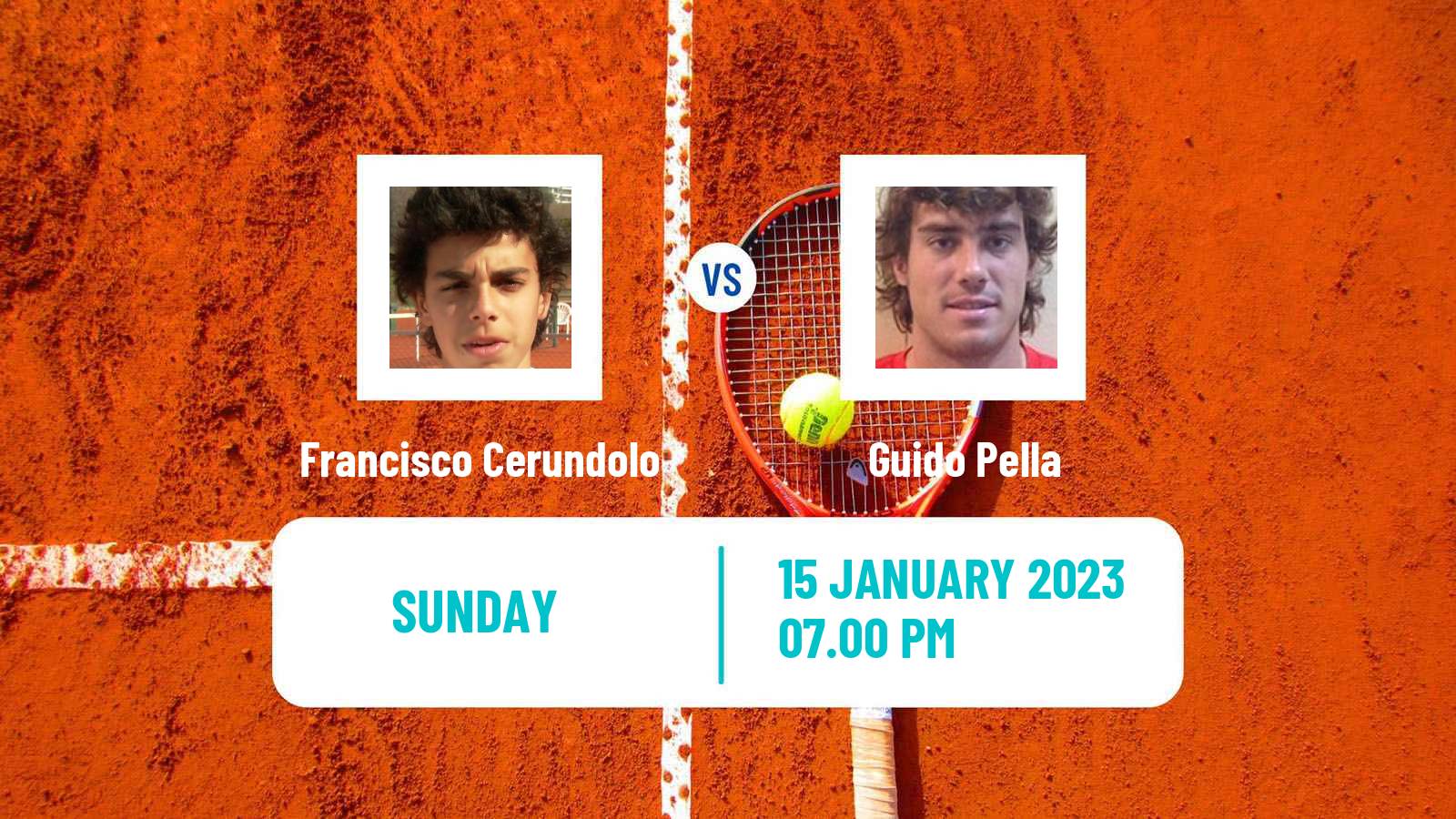 Tennis ATP Australian Open Francisco Cerundolo - Guido Pella