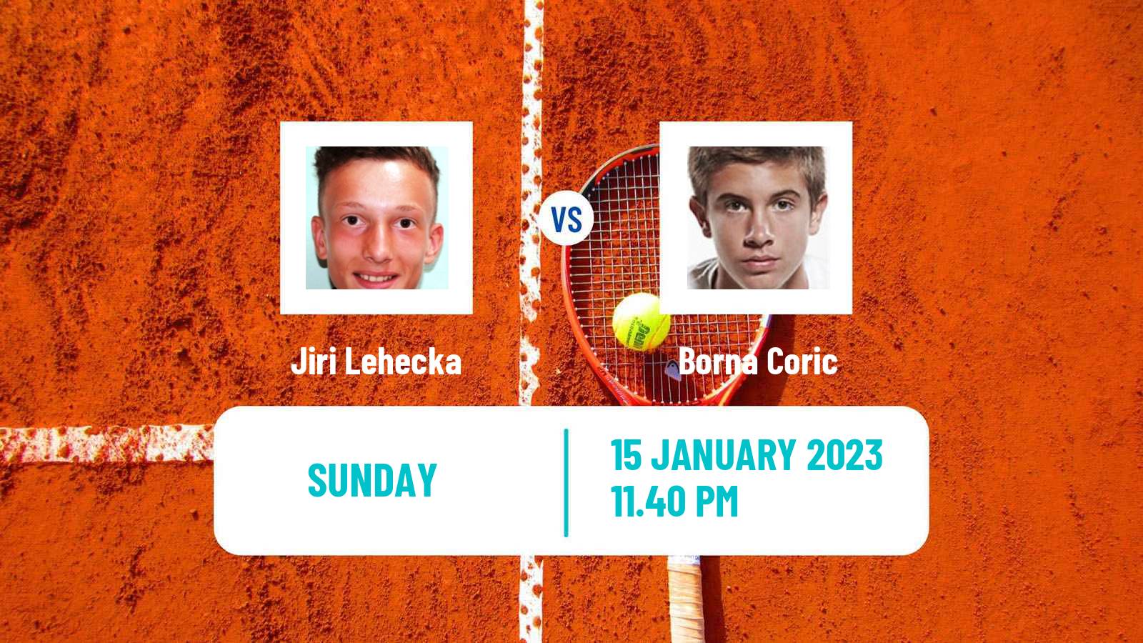 Tennis ATP Australian Open Jiri Lehecka - Borna Coric