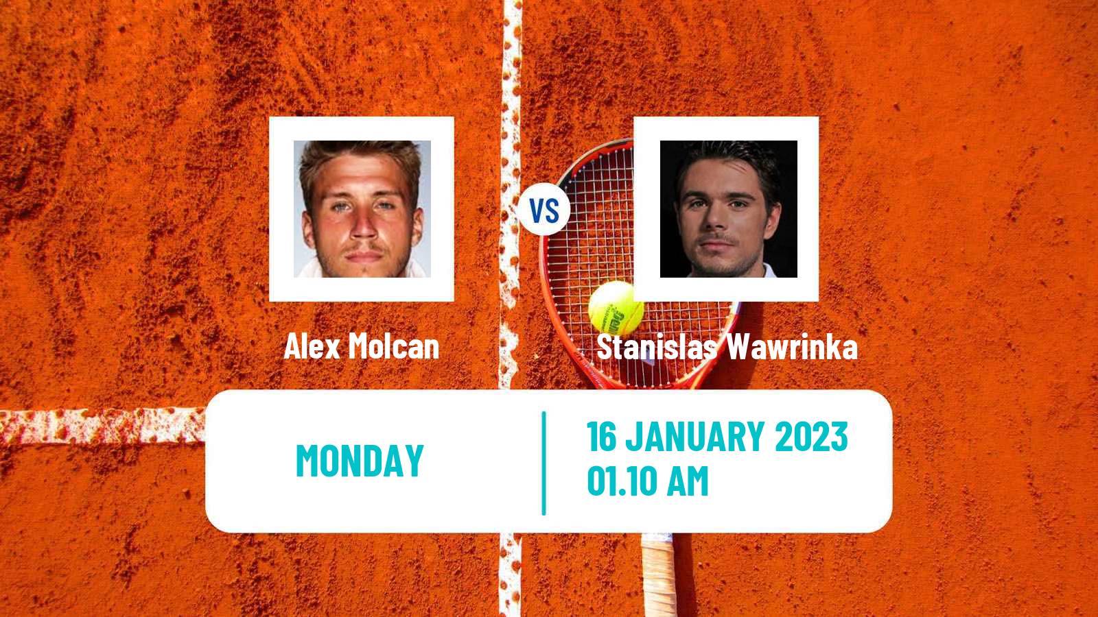 Tennis ATP Australian Open Alex Molcan - Stanislas Wawrinka