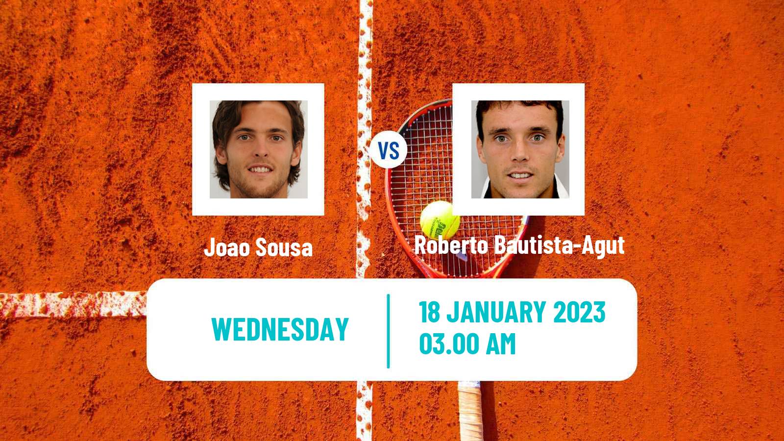 Tennis ATP Australian Open Joao Sousa - Roberto Bautista-Agut