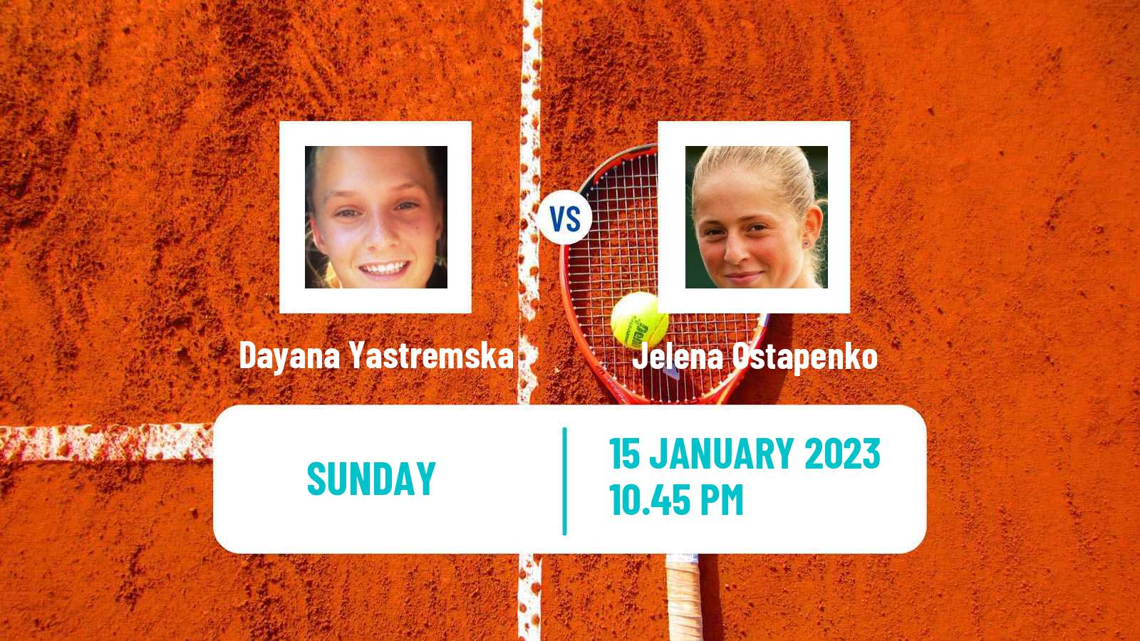 Tennis WTA Australian Open Dayana Yastremska - Jelena Ostapenko