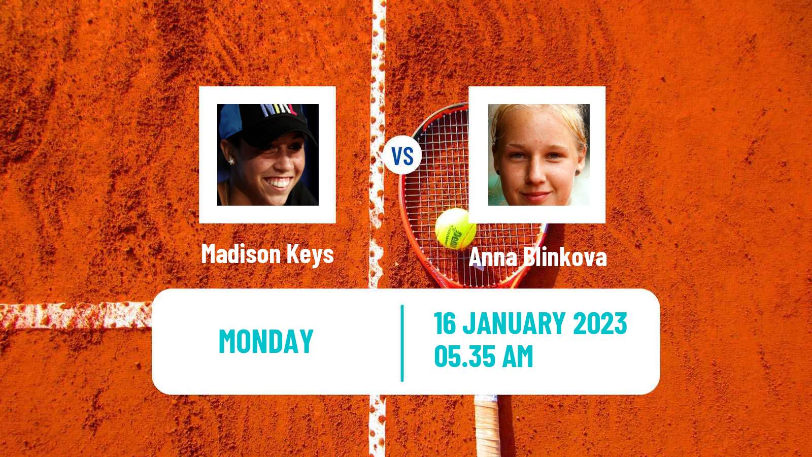 Tennis WTA Australian Open Madison Keys - Anna Blinkova
