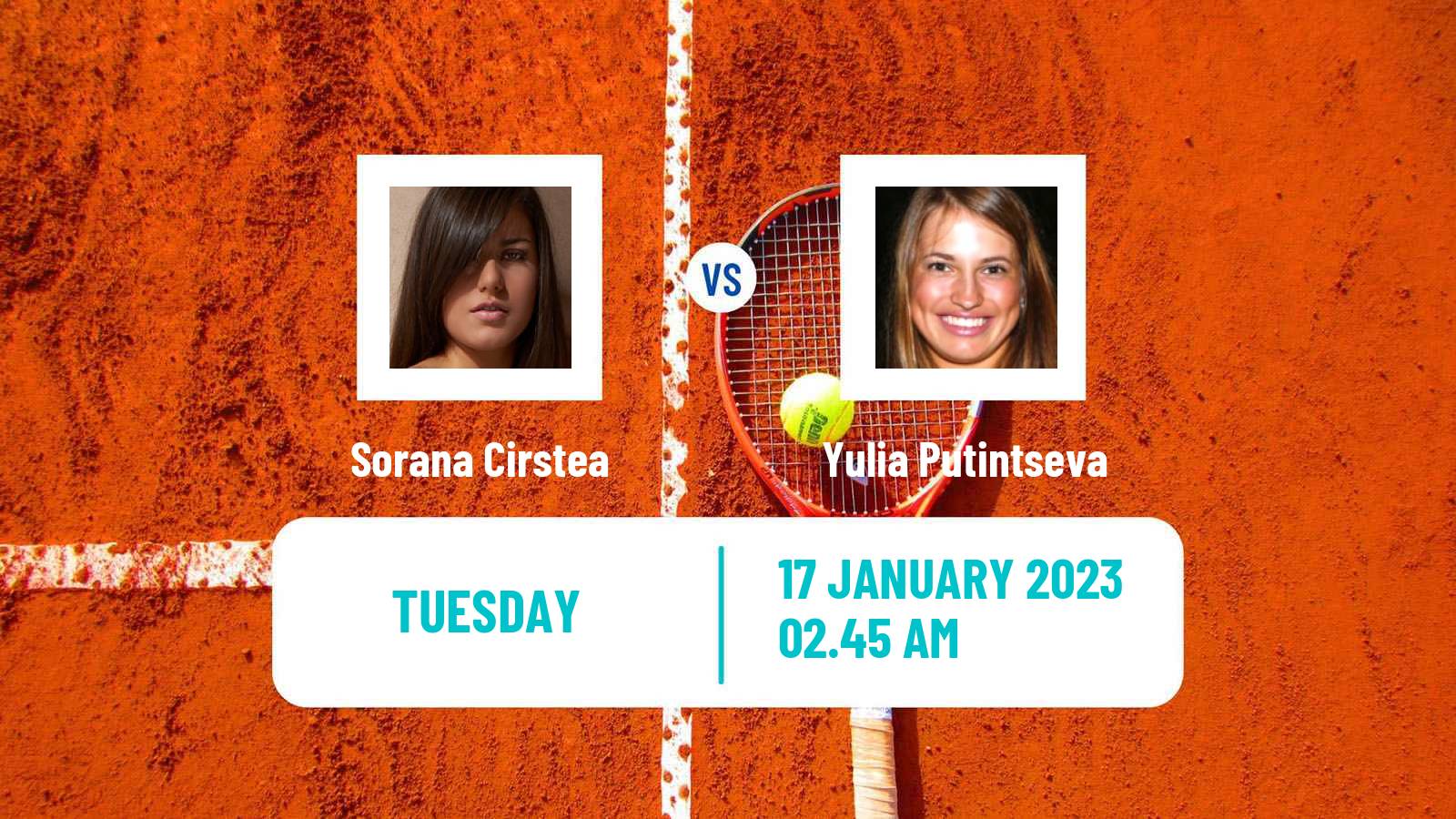 Tennis WTA Australian Open Sorana Cirstea - Yulia Putintseva