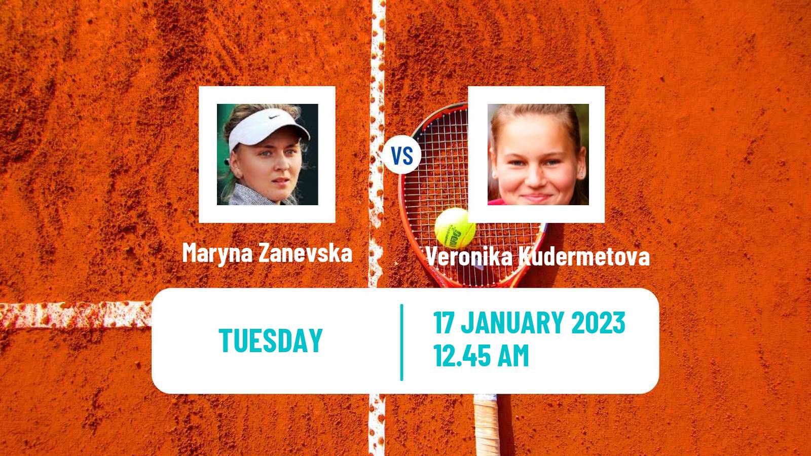 Tennis WTA Australian Open Maryna Zanevska - Veronika Kudermetova