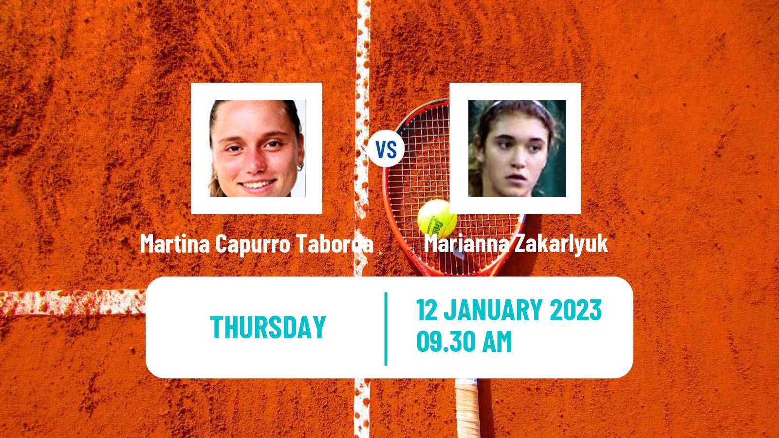 Tennis ITF Tournaments Martina Capurro Taborda - Marianna Zakarlyuk