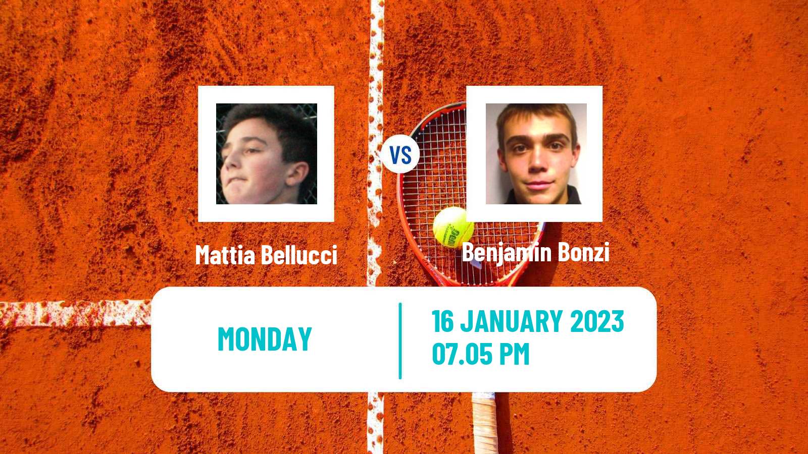 Tennis ATP Australian Open Mattia Bellucci - Benjamin Bonzi