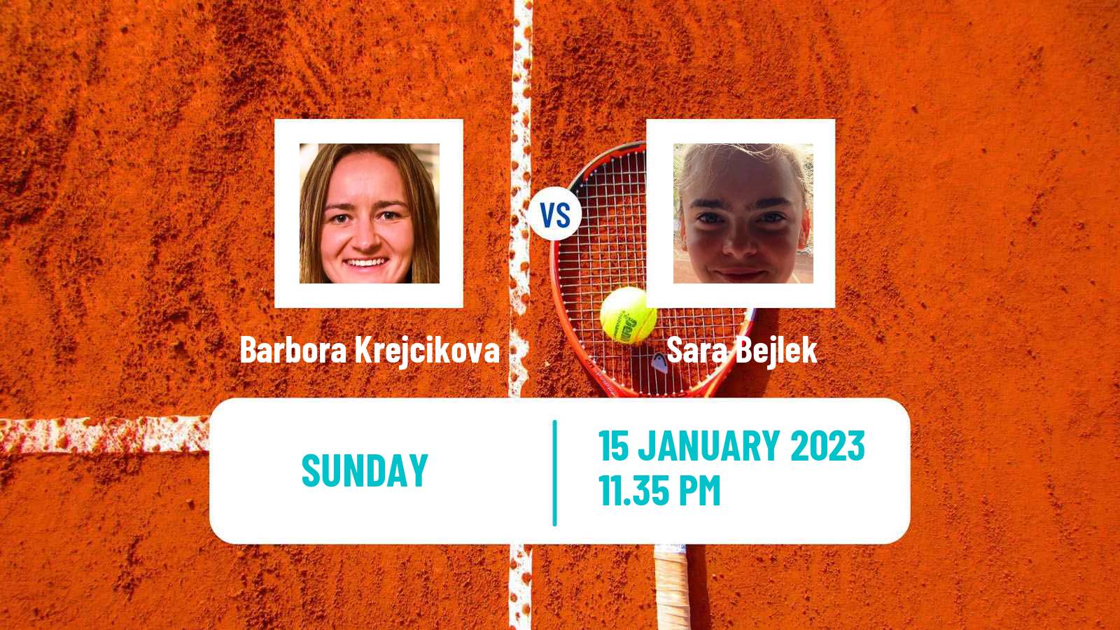 Tennis WTA Australian Open Barbora Krejcikova - Sara Bejlek