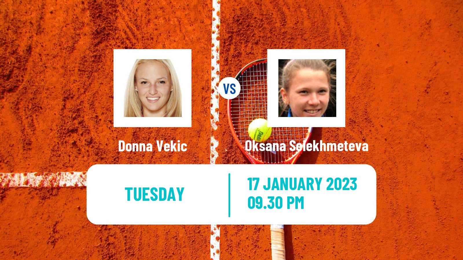 Tennis WTA Australian Open Donna Vekic - Oksana Selekhmeteva