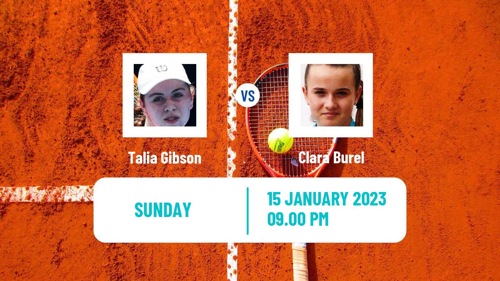 Tennis WTA Australian Open Talia Gibson - Clara Burel