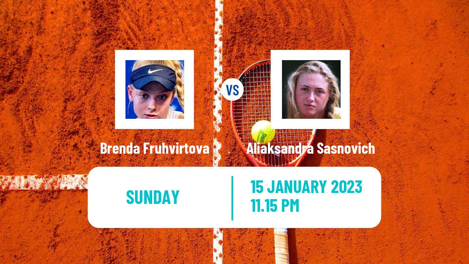 Tennis WTA Australian Open Brenda Fruhvirtova - Aliaksandra Sasnovich