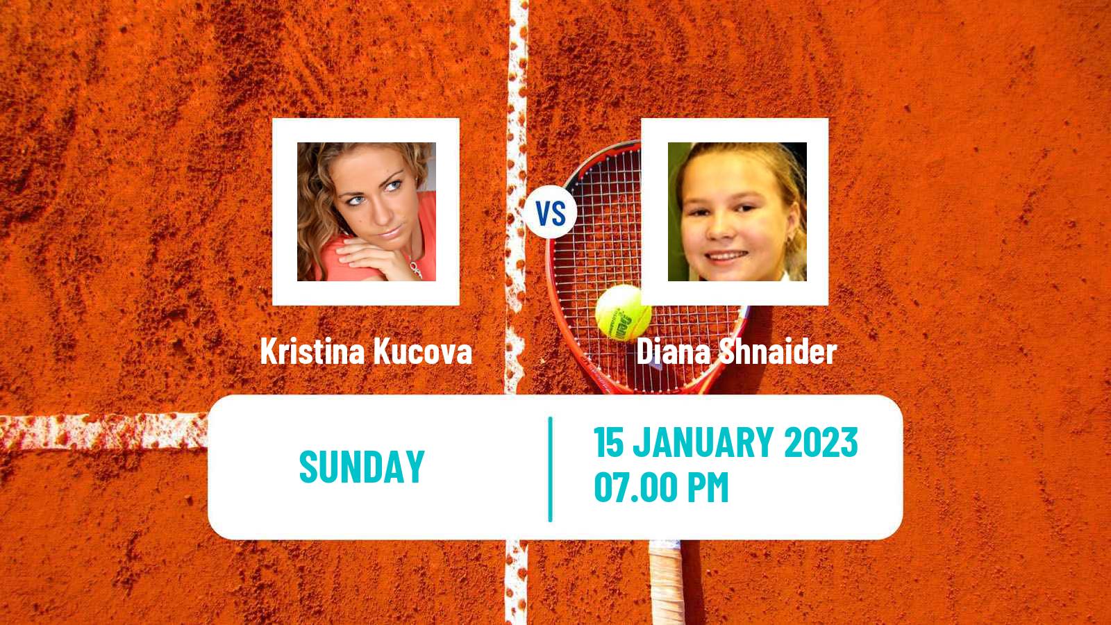 Tennis WTA Australian Open Kristina Kucova - Diana Shnaider
