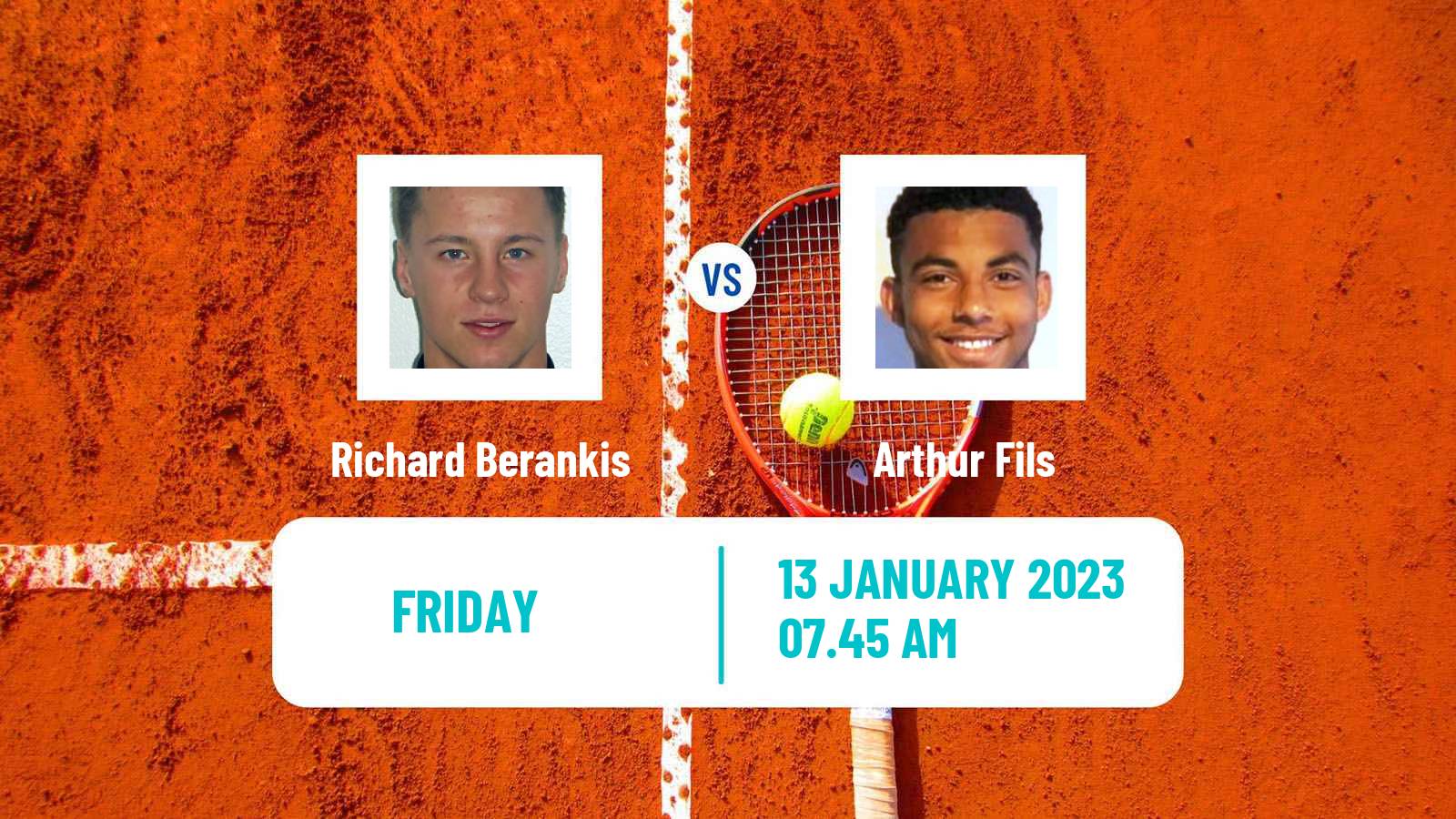 Tennis ATP Challenger Richard Berankis - Arthur Fils