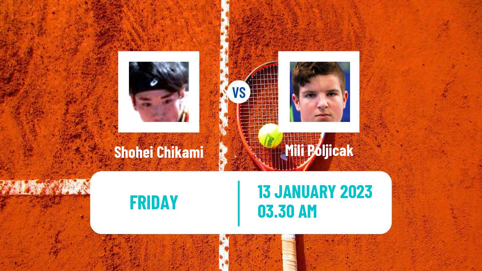 Tennis ITF Tournaments Shohei Chikami - Mili Poljicak