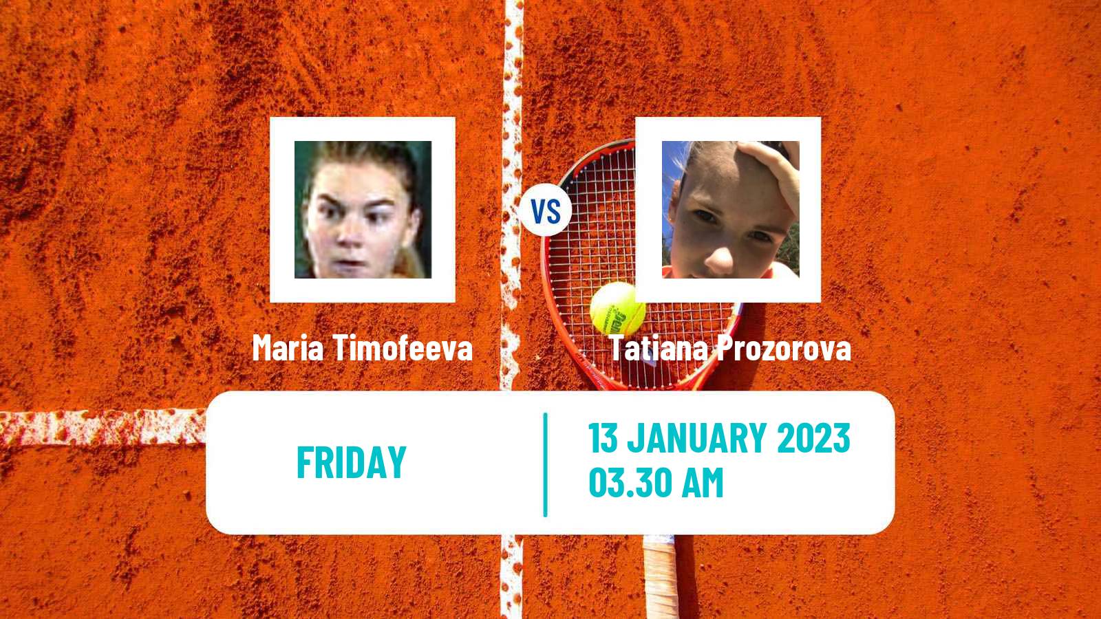 Tennis ITF Tournaments Maria Timofeeva - Tatiana Prozorova