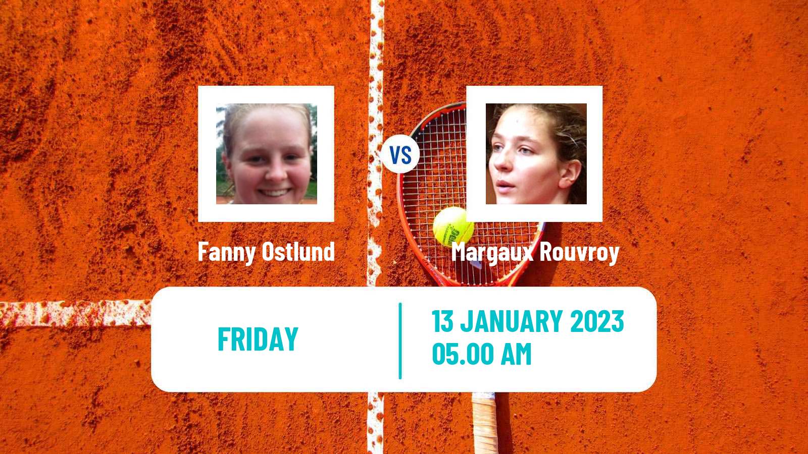 Tennis ITF Tournaments Fanny Ostlund - Margaux Rouvroy