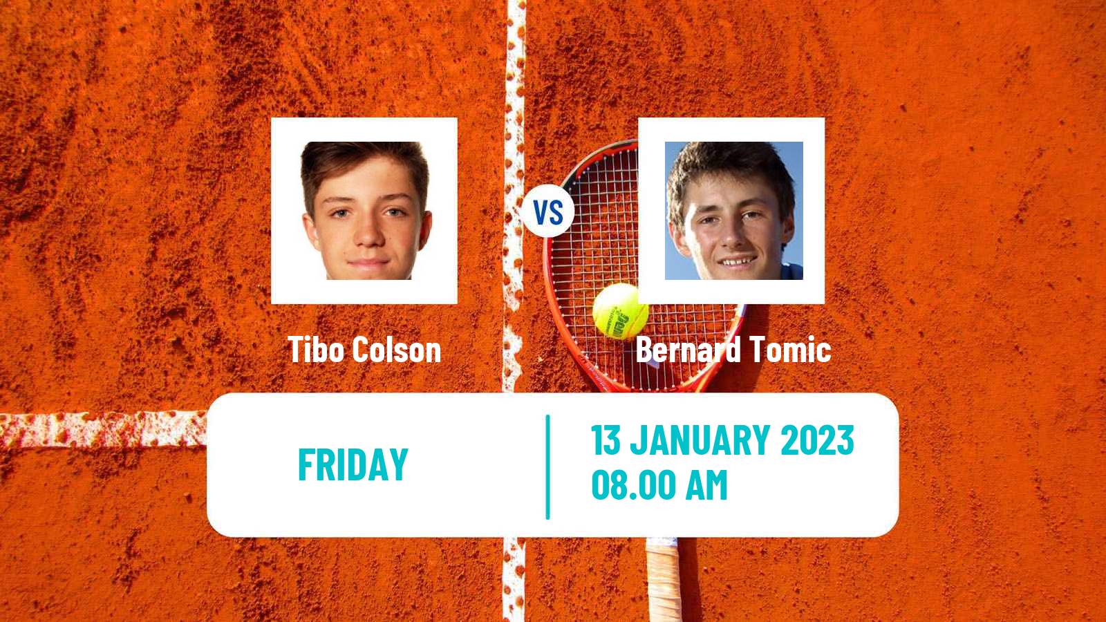 Tennis ITF Tournaments Tibo Colson - Bernard Tomic