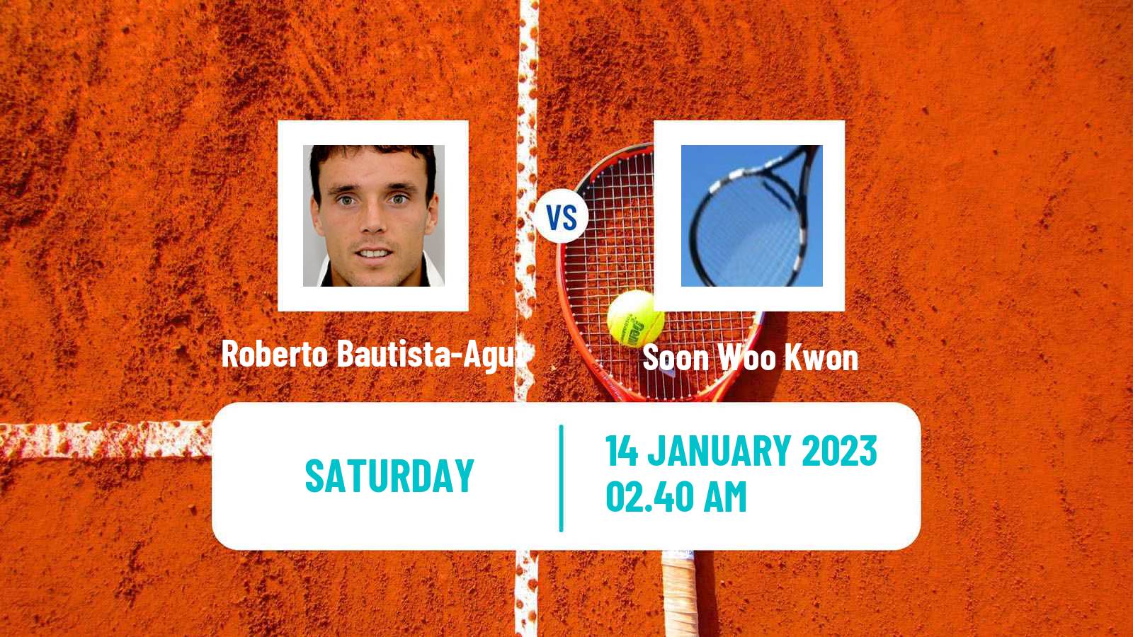 Tennis ATP Adelaide 2 Roberto Bautista-Agut - Soon Woo Kwon
