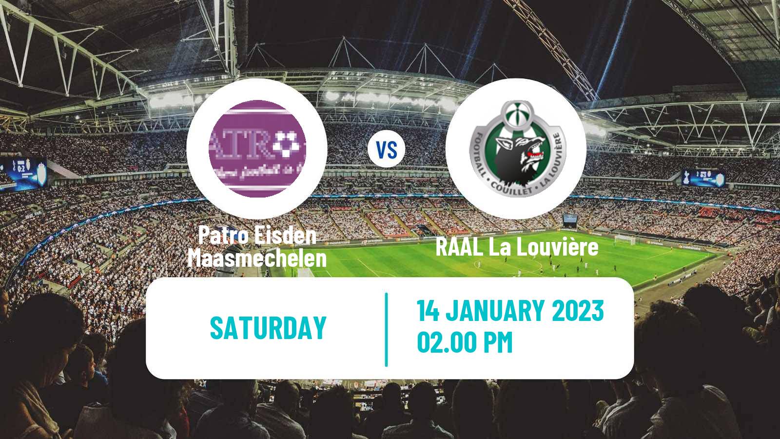 Soccer Belgian National Division 1 Patro Eisden Maasmechelen - RAAL La Louvière