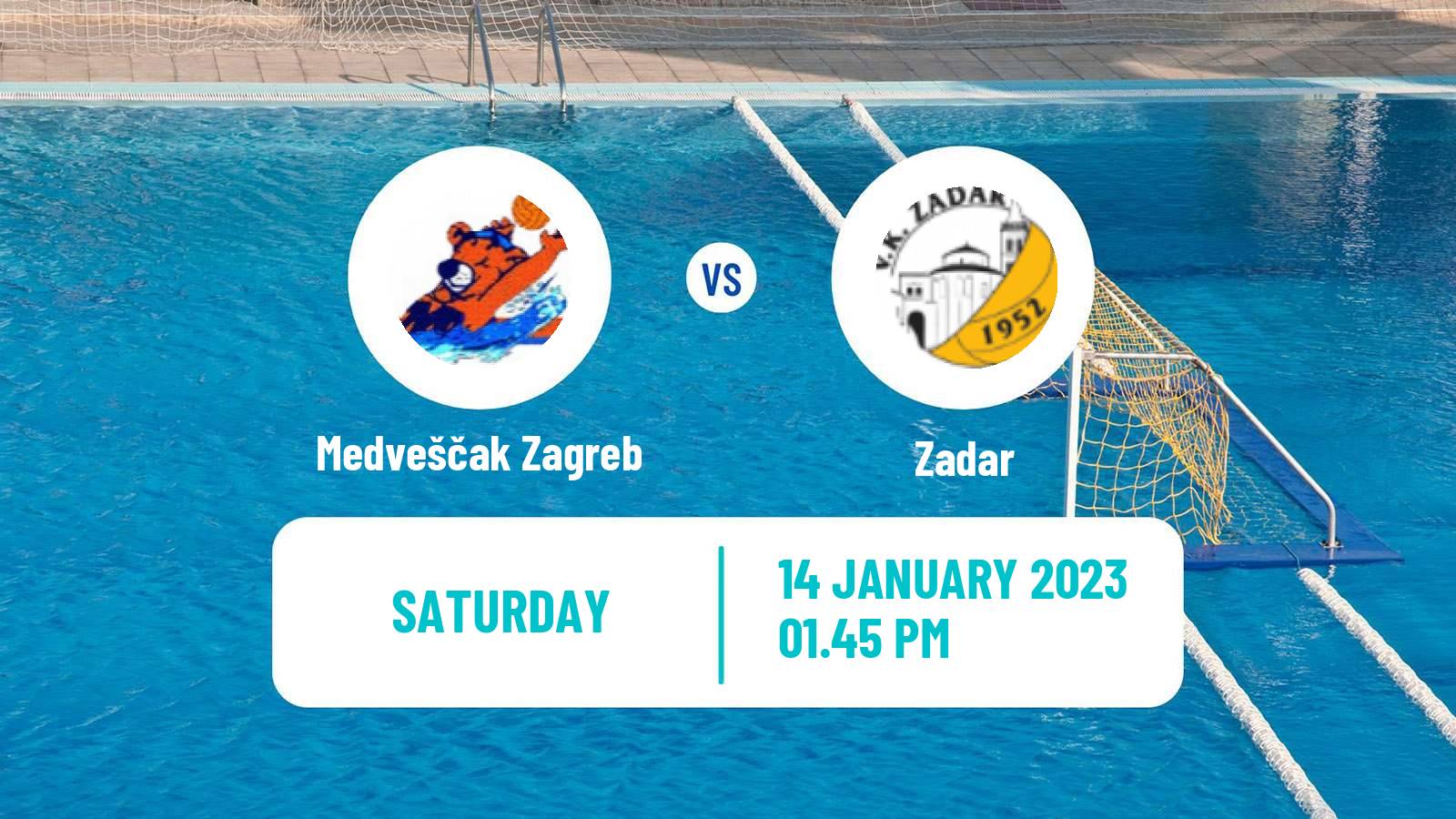 Water polo Croatian Water Polo Prva Liga Medveščak Zagreb - Zadar