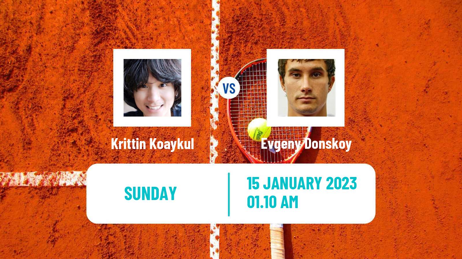 Tennis ATP Challenger Krittin Koaykul - Evgeny Donskoy