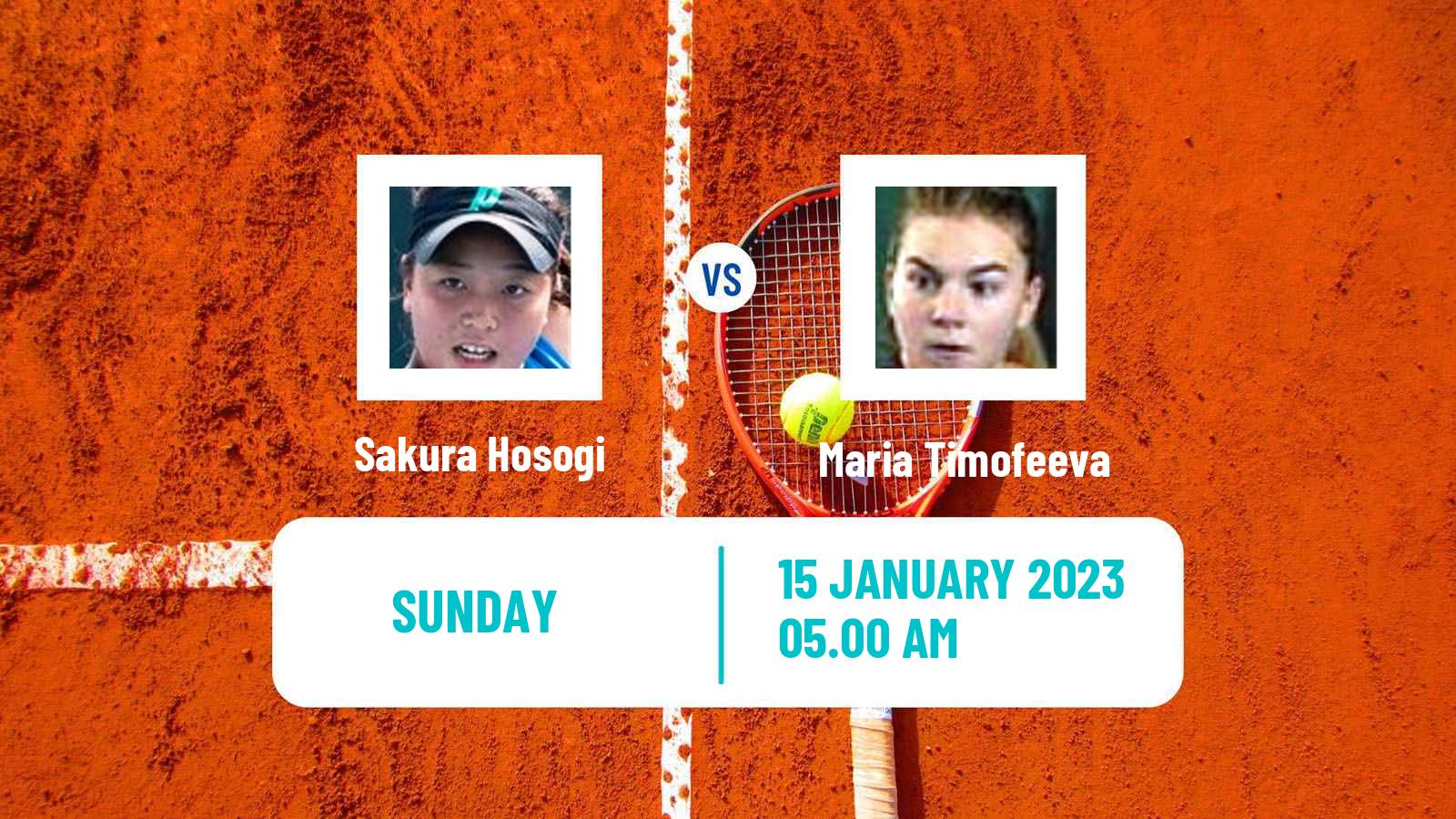 Tennis ITF Tournaments Sakura Hosogi - Maria Timofeeva