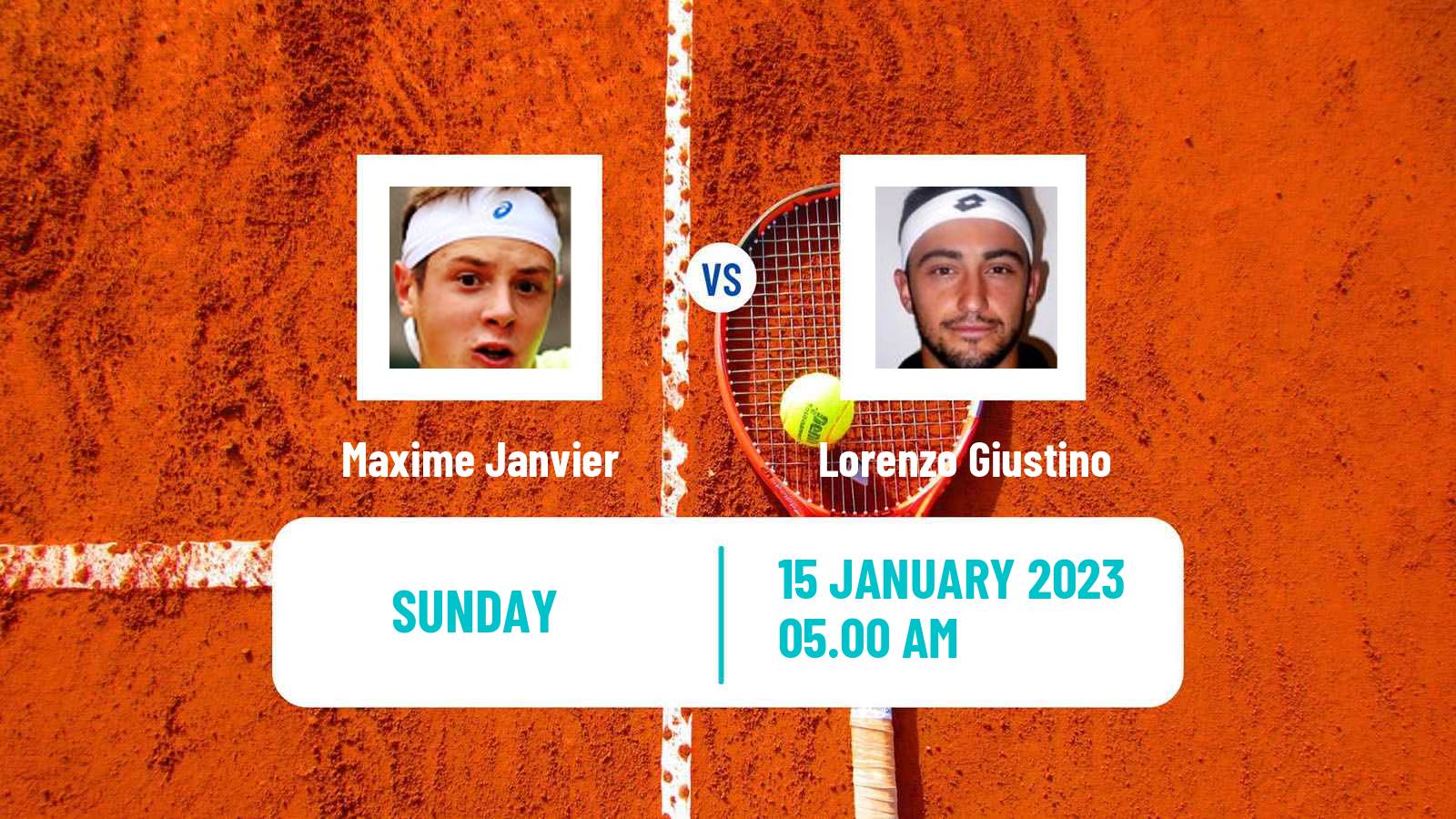 Tennis ATP Challenger Maxime Janvier - Lorenzo Giustino