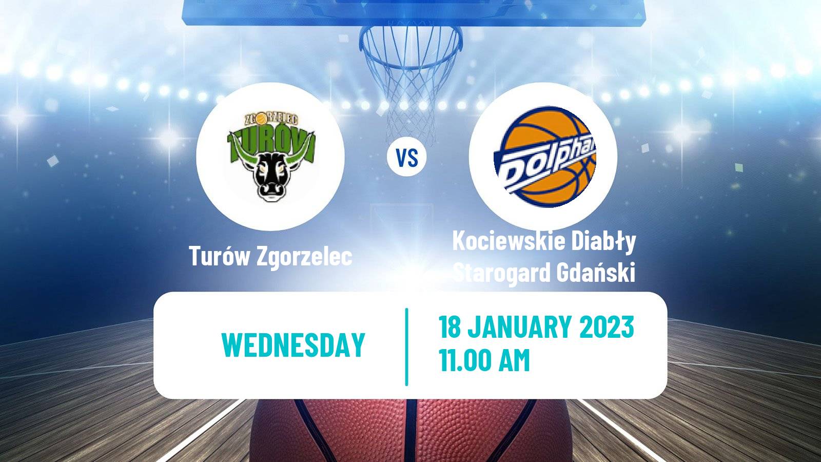 Basketball Polish 1 Liga Basketball Turów Zgorzelec - Kociewskie Diabły Starogard Gdański