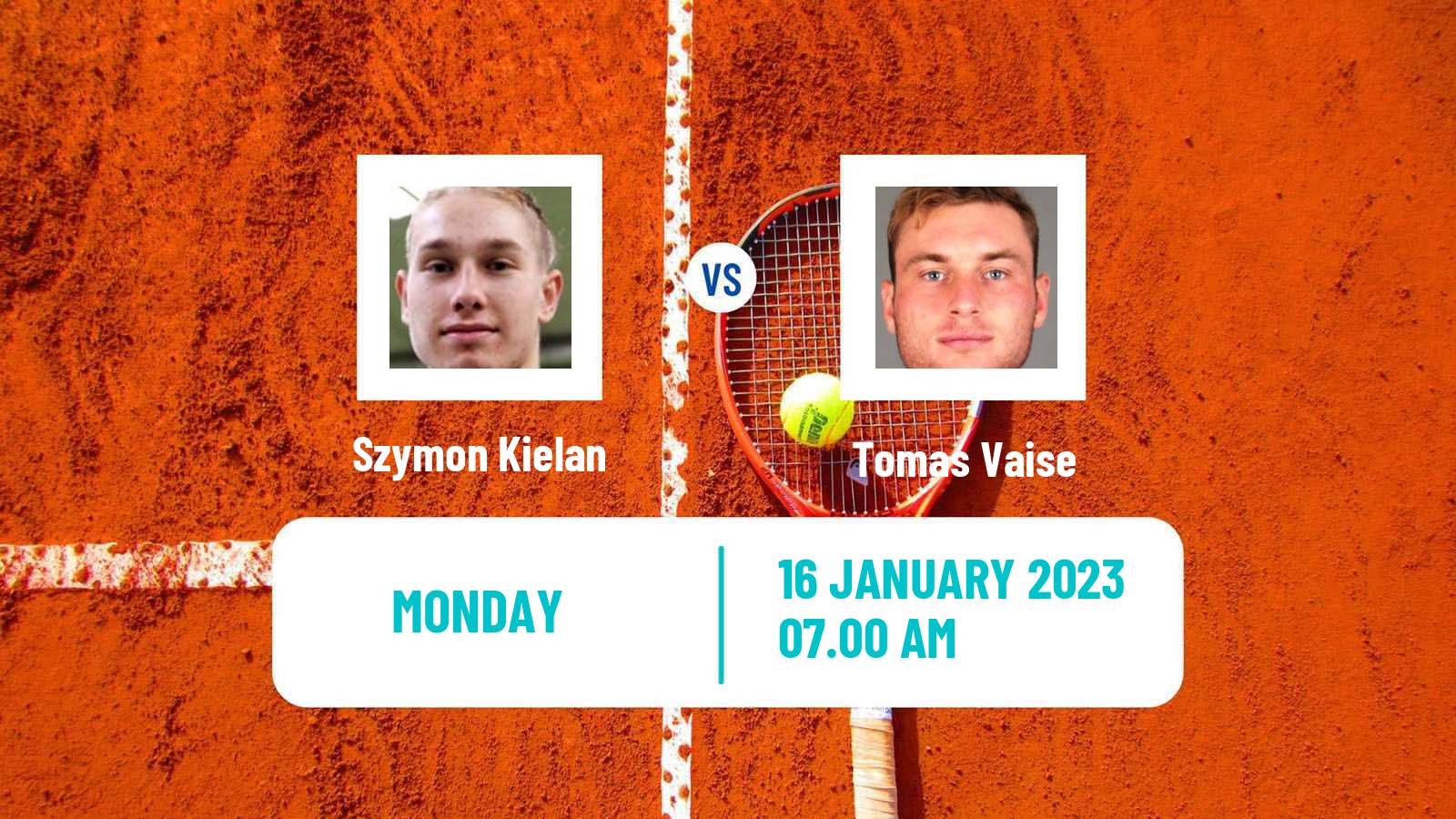 Tennis ITF Tournaments Szymon Kielan - Tomas Vaise