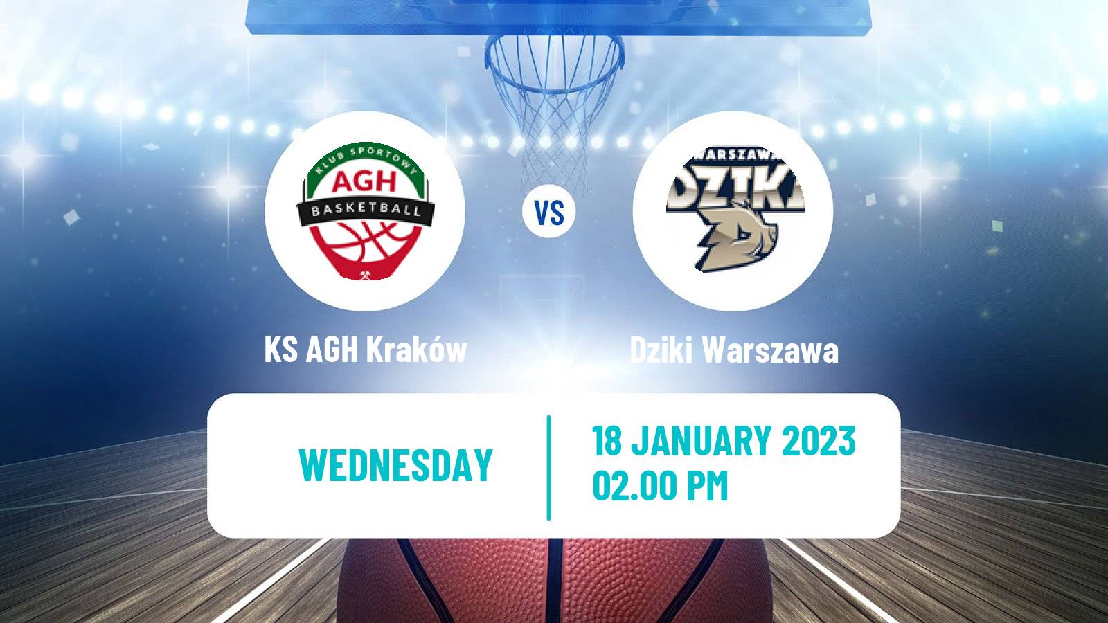 Basketball Polish 1 Liga Basketball KS AGH Kraków - Dziki Warszawa
