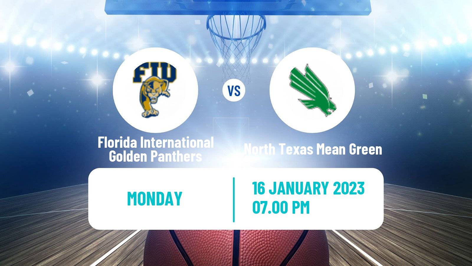 Basketball NCAA College Basketball Florida International Golden Panthers - North Texas Mean Green